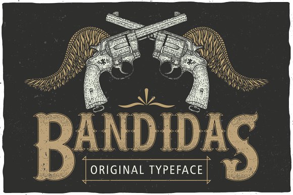 Schriftart Bandidas Label Font